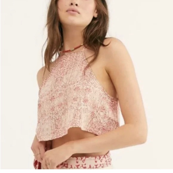Free People “ wrapped around you “ cropped “ halter top size small - Picture 2 of 10